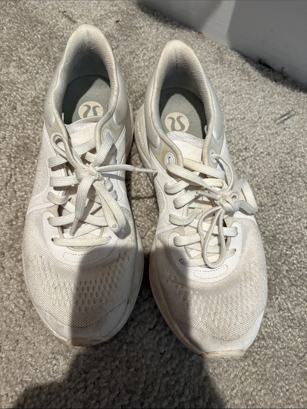 Lululemon white logo sneakers size 6.5